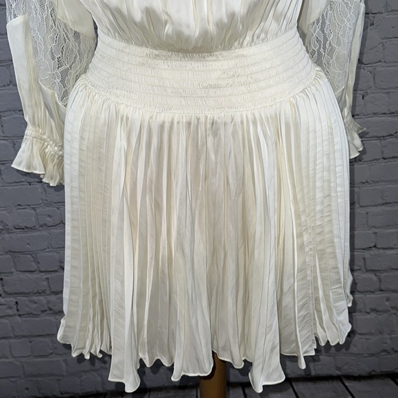 Ramy Brook Victorian Bohemian Mini Trent Lace Off-the-Shoulder Dress XS NEW - Picture 8 of 16